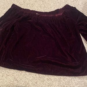 Velvet off the shoulder